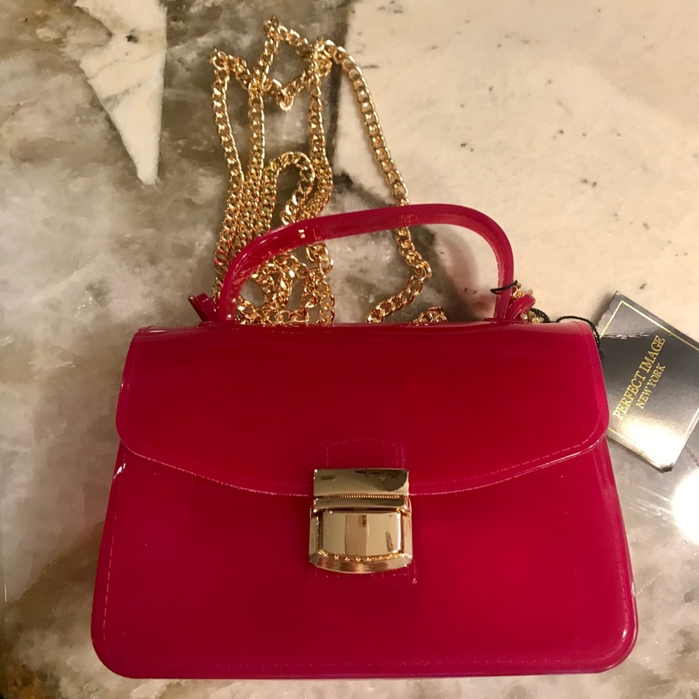 Hot pink jelly purse
